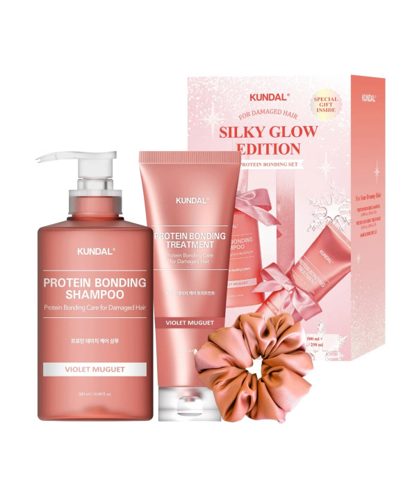 Відновлюючий набір для волосся KUNDAL Silky Glow Edition Protein Bonding Set