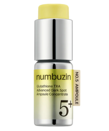 Освітлювальна ампула Numbuzin No.5 Glutathione TXA Advanced Dark Spot Ampoule Concentrate 10 г + 0,7 г