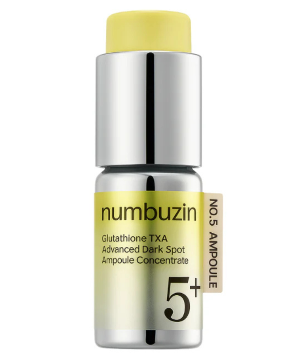 Освітлювальна ампула Numbuzin No.5 Glutathione TXA Advanced Dark Spot Ampoule Concentrate 10 г + 0,7 г