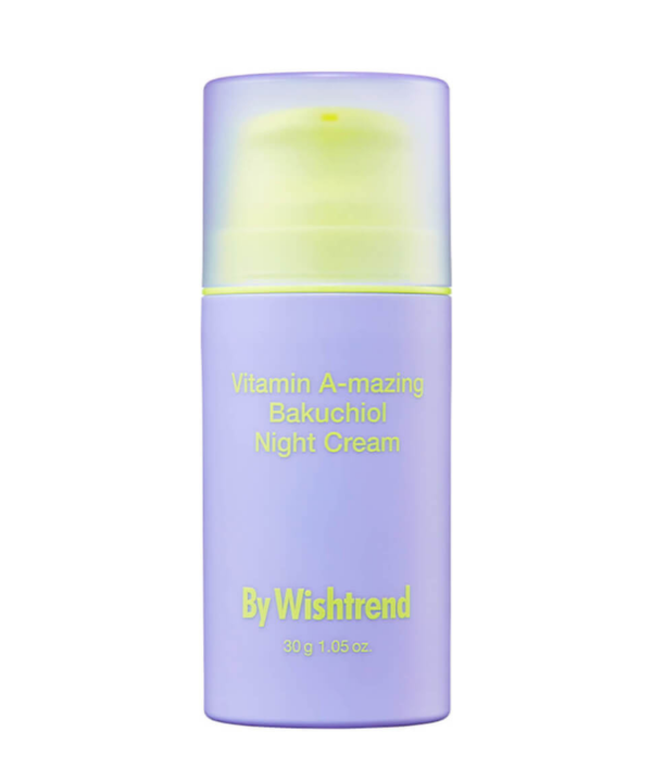 Нічний крем з ретиналем та бакучиолом By Wishtrend Vitamin A-mazing Bakuchiol Night Cream 30 мл