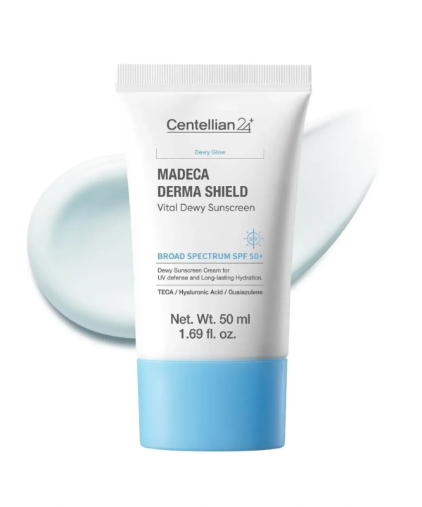 Сонцезахисний крем Centellian24 Madeca Derma Shield Vital Dewy Sunscreen SPF50+ PA++++ 50 мл