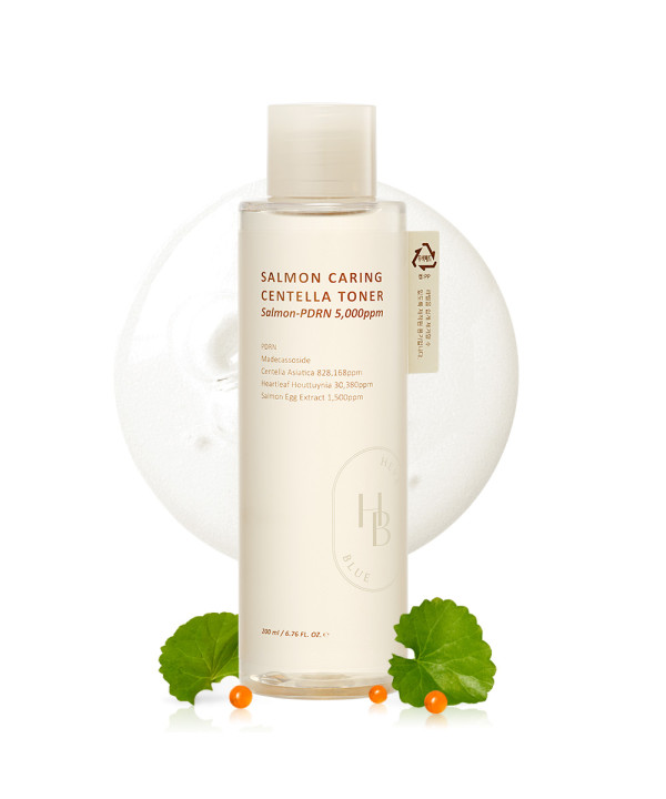 Заспокійливий тонер із ПДРН Heveblue Salmon Caring Centella Toner 200 мл