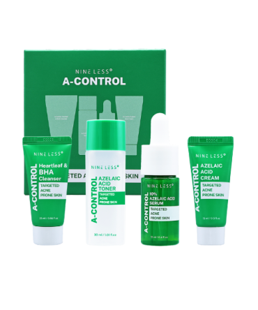 Набір для обличчя із азелаїновою кислотою NINE LESS A-Control Mini Kit 4 шт