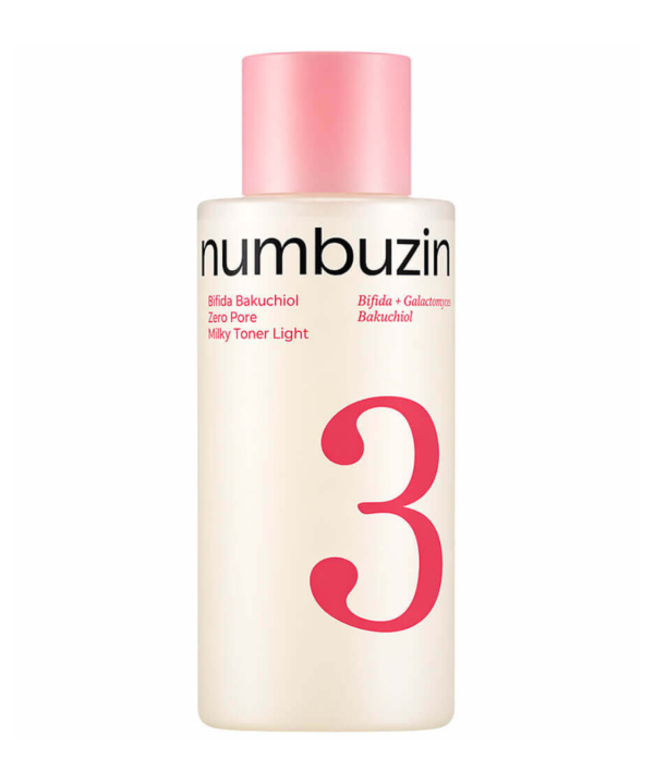 Легкий молочний тонер Numbuzin No.3 Bifida Bakuchiol Zero Pore Milky Toner Light 200 мл