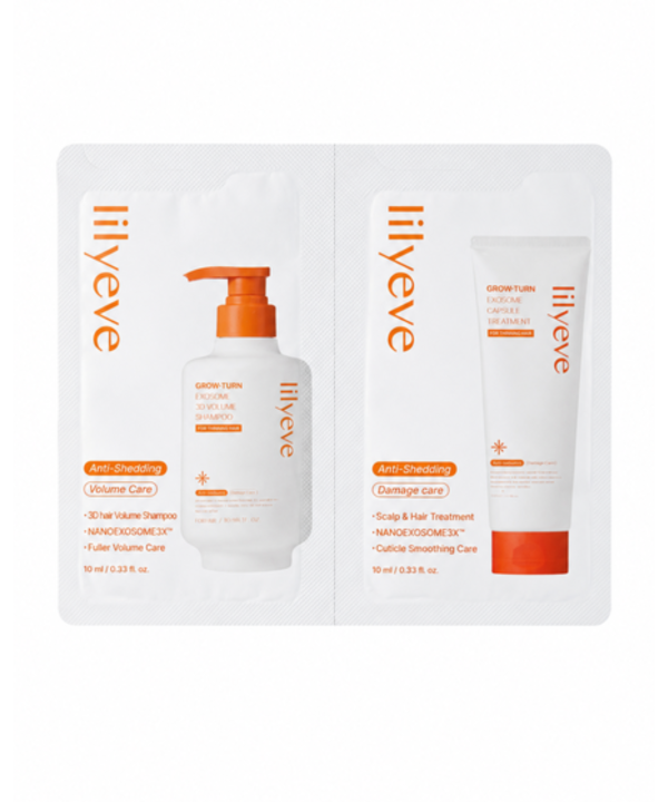 Набір для волосся lilyeve Grow:Turn 3D Volume Shampoo & Exosome Capsule Treatment Sachet